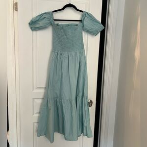 New! Intermix poplin off shoulder dress maxi dress